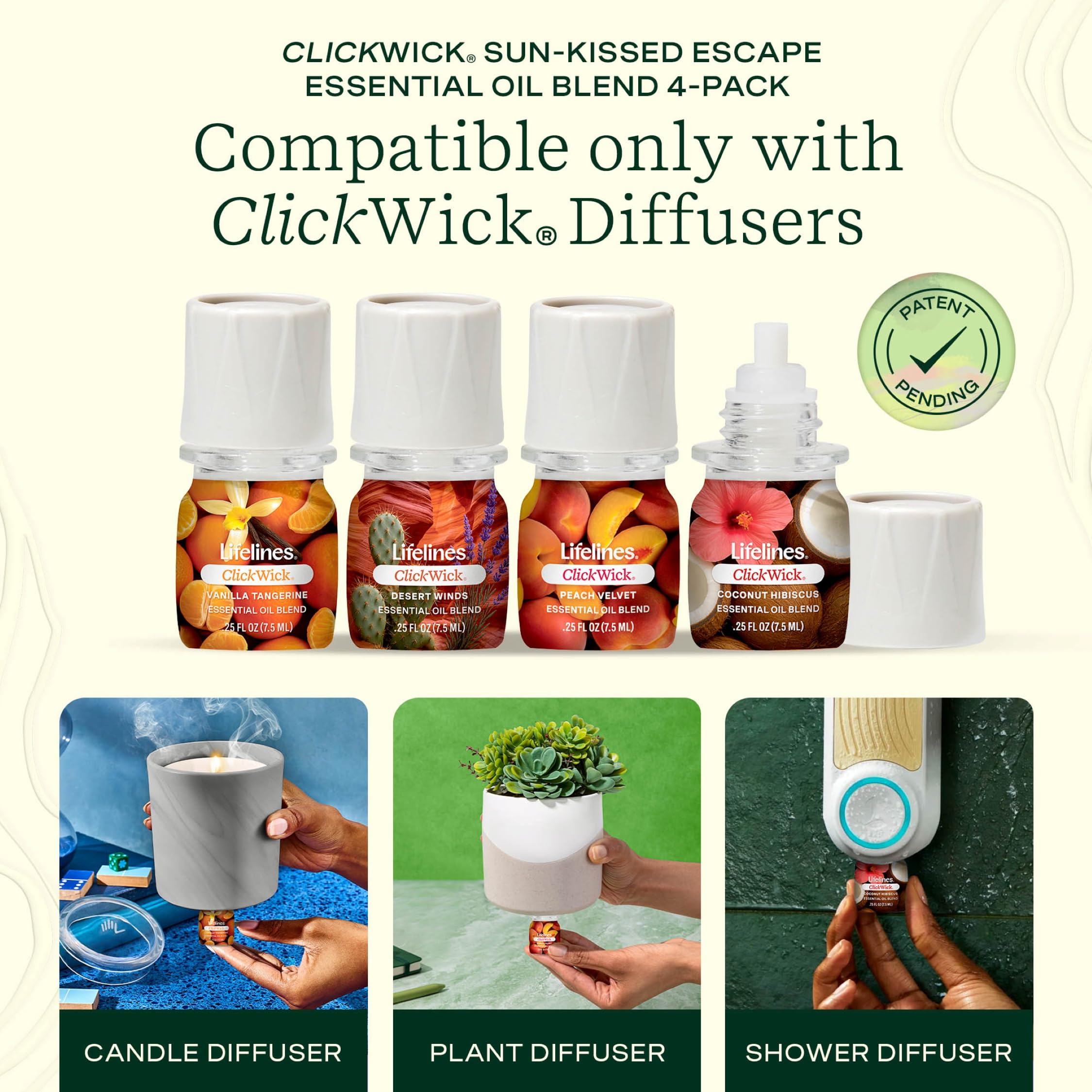Lifelines detalle del envase ClickWick con boquilla diseñada para inserción segura