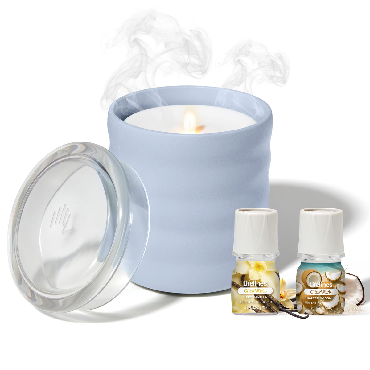 Lifelines vela periwinkle frontal muestra diseño acogedor