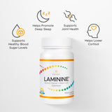 Lifepharm Laminine persona ingiriendo cápsula para energía y enfoque