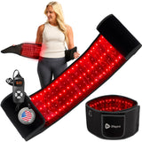 LifePro cinturón frontal mostrando 105 LEDs y diseño contorneado para ajuste