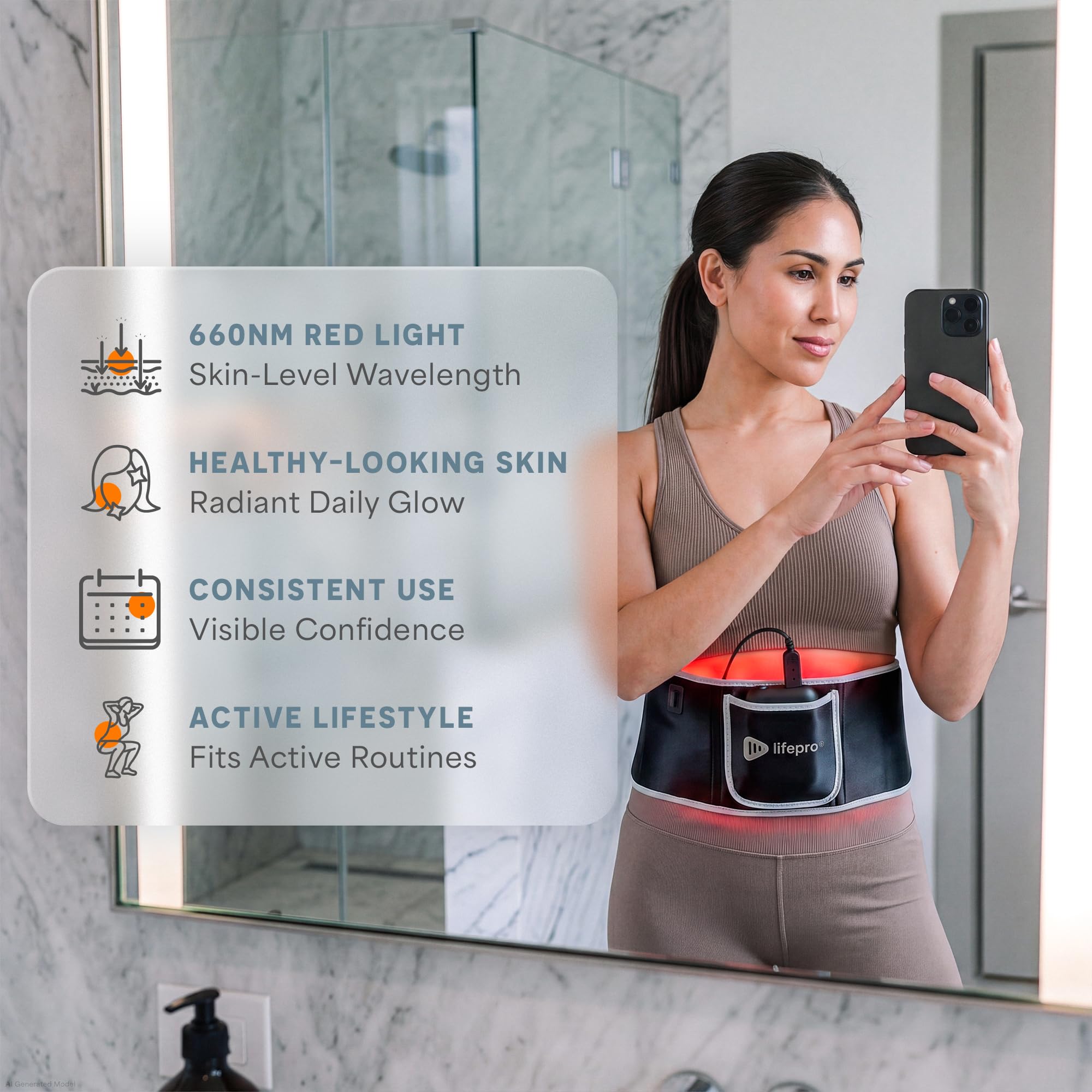 LifePro textura del material flexible que se adapta al cuerpo