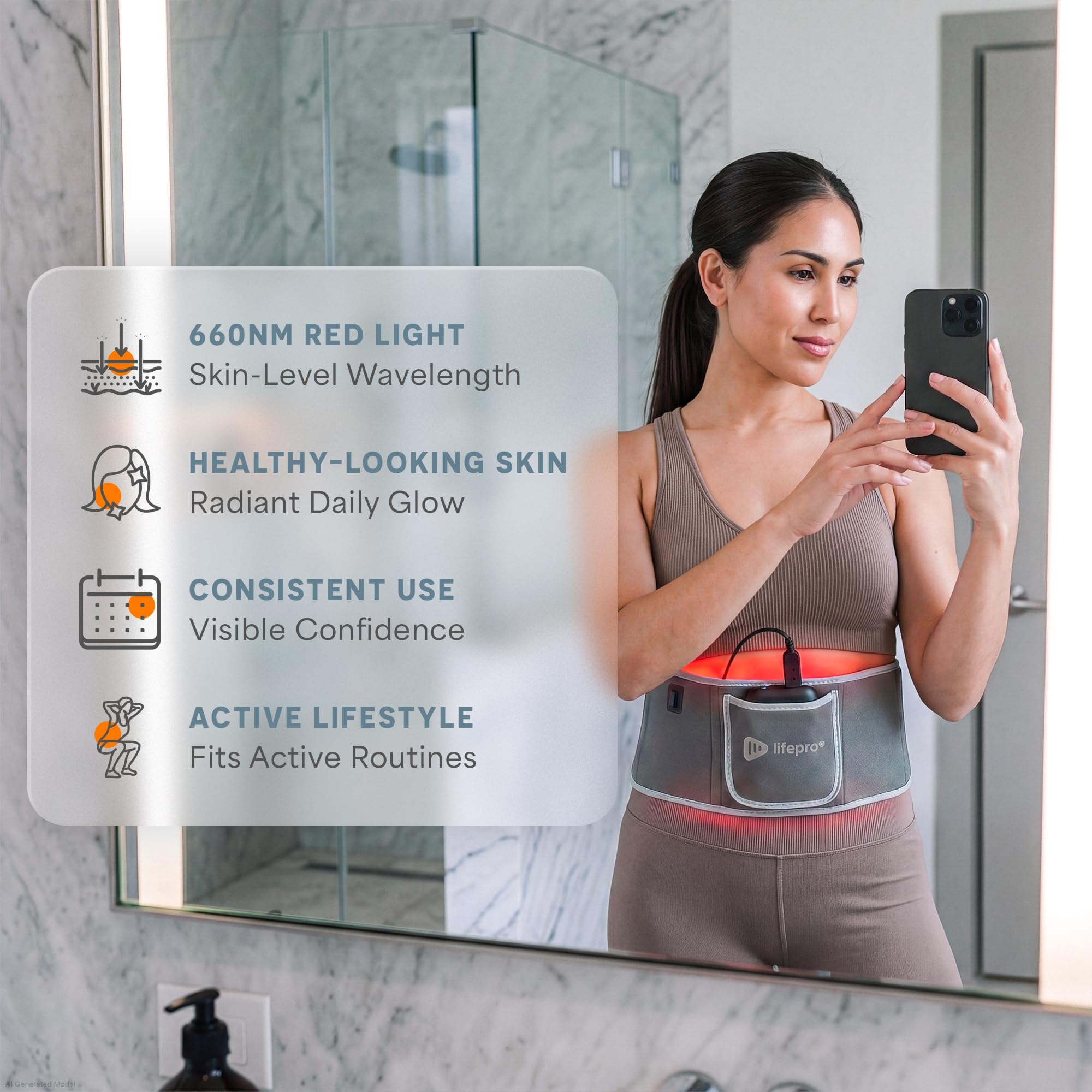 LifePro textura del material flexible y suave para ajuste cómodo durante uso