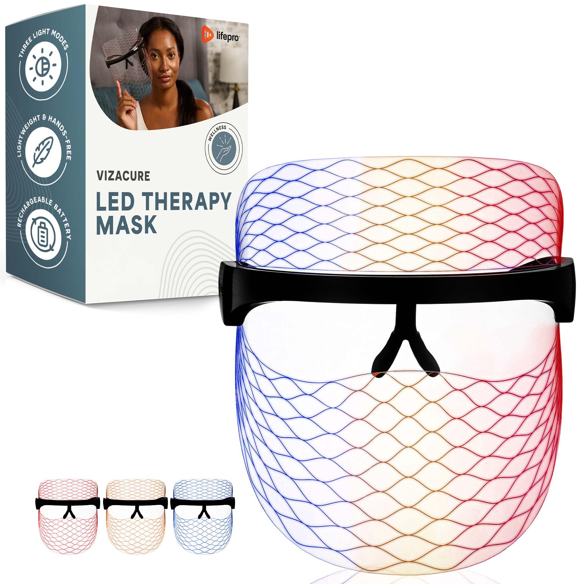 LifePro mascarilla frontal mostrando diseño ergonómico y comodidad