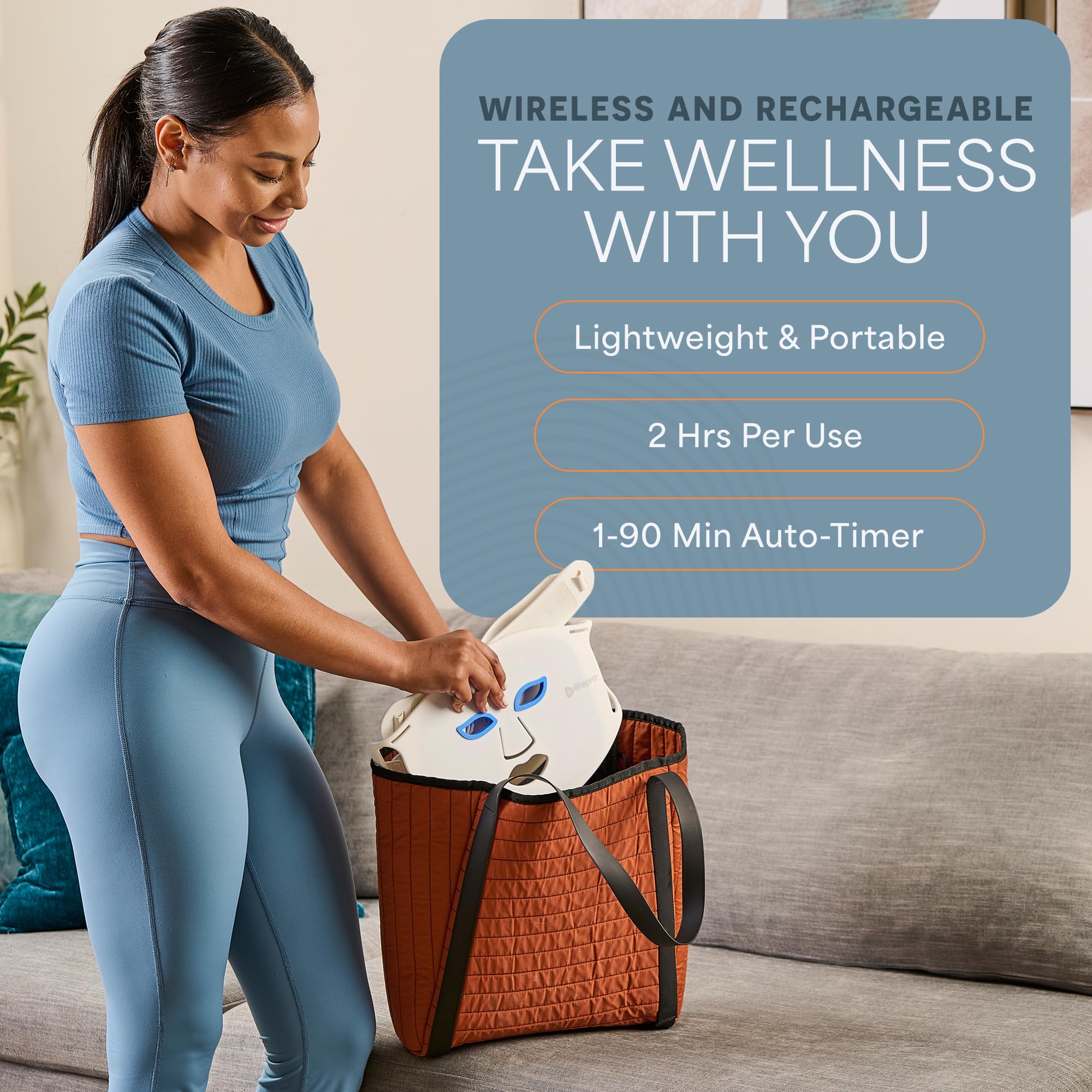 Lifepro correas ajustables con velcro asegurando ajuste personalizado y seguridad durante uso