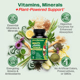 Life's Fortune spirulina y wheat grass como ingredientes vegetales concentrados