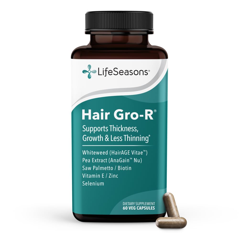 LifeSeasons frasco frontal mostrando fórmula para cabello más grueso