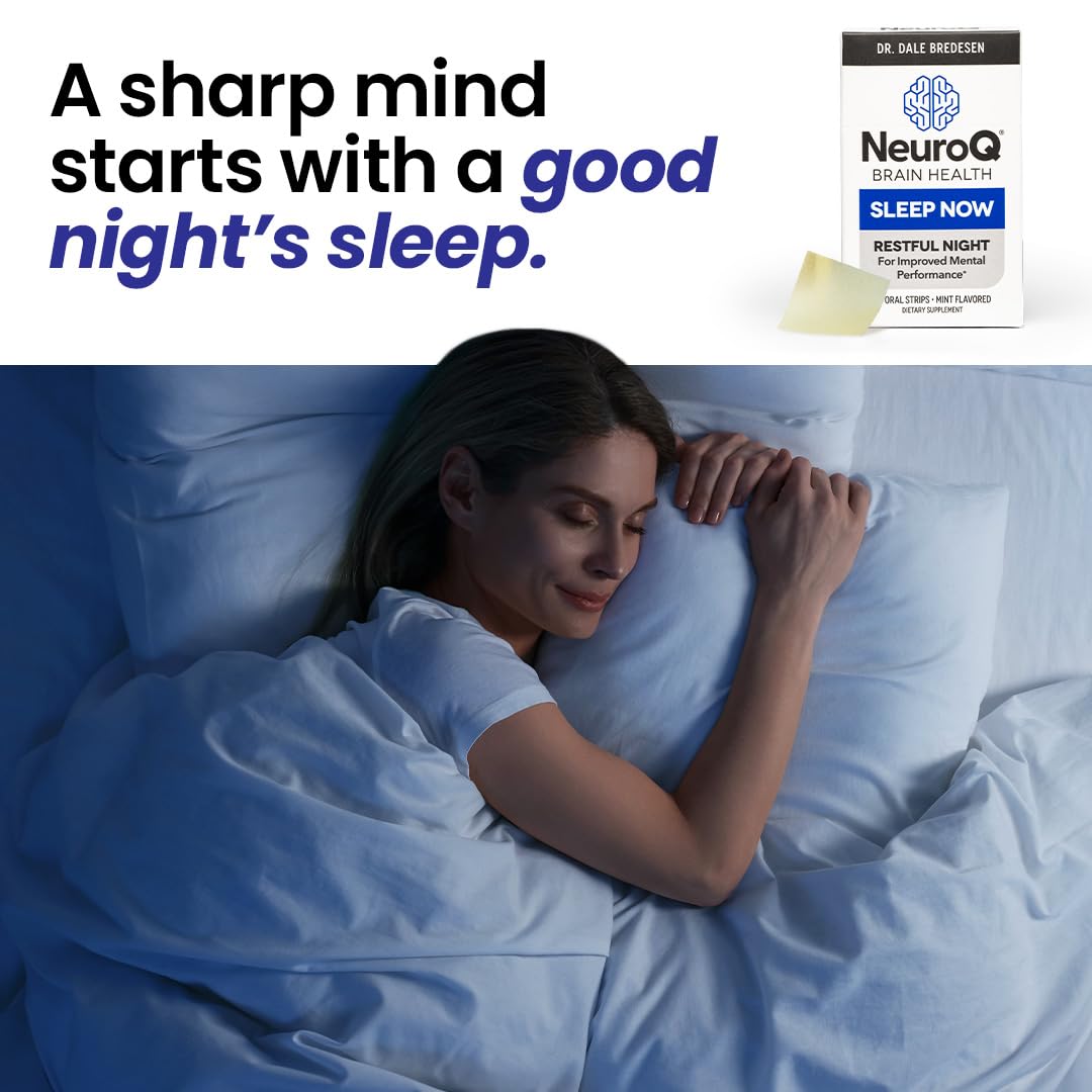 LifeSeasons NeuroQ Sleep Now envase en escenario nocturno, conveniencia para viajes y rutina