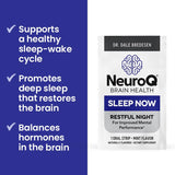 LifeSeasons NeuroQ Sleep Now detalle de la textura de la tira oral y facilidad de disolución
