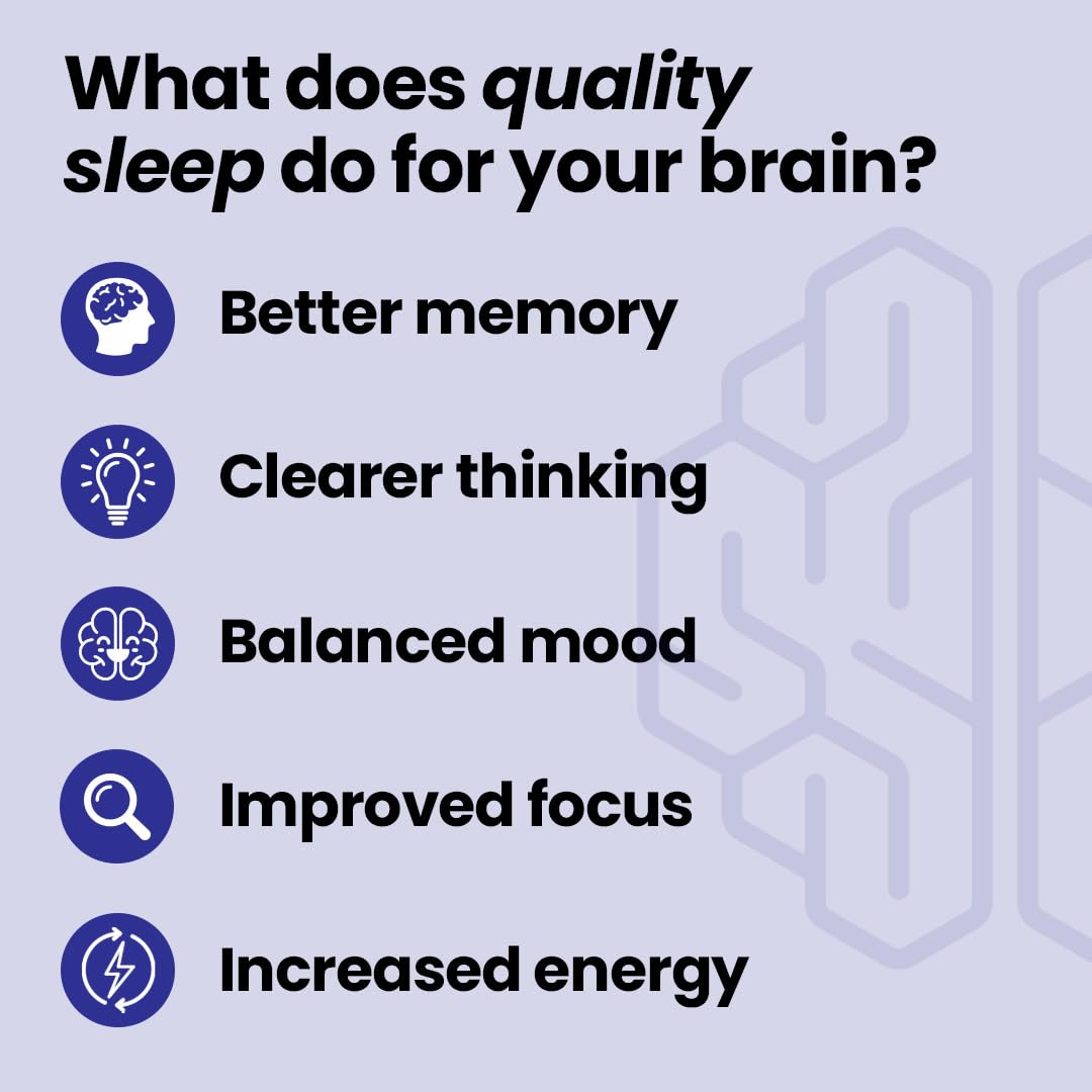 LifeSeasons NeuroQ Sleep Now persona aplicando la tira oral antes de dormir, uso conveniente