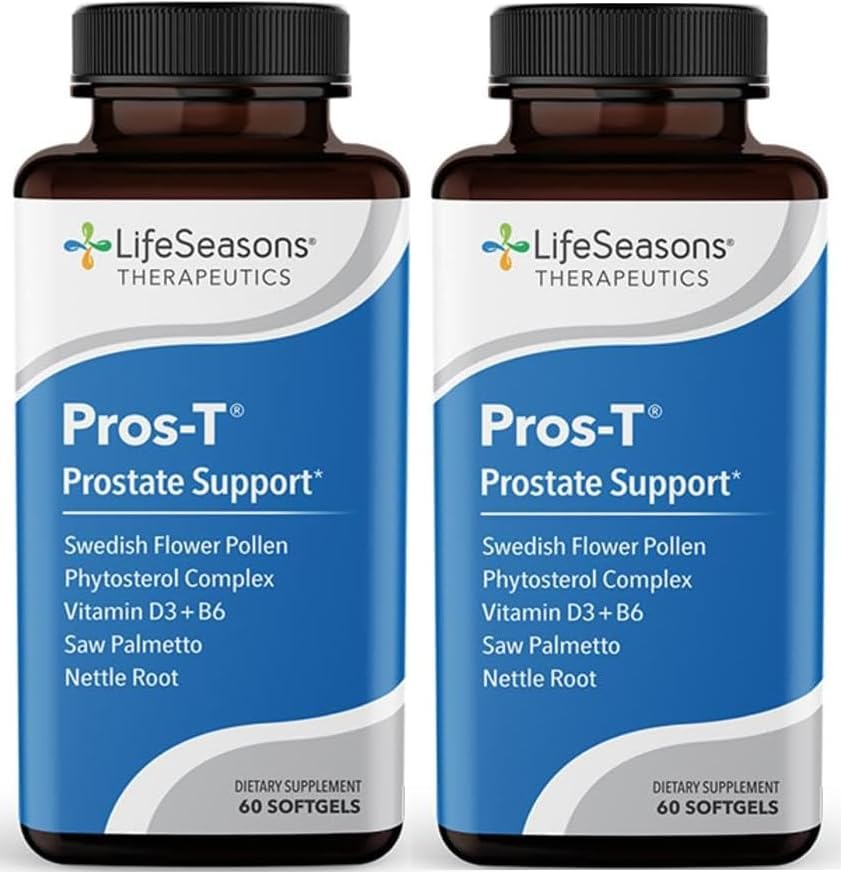 LifeSeasons Pros-T envase frontal mostrando etiqueta clara y beneficios