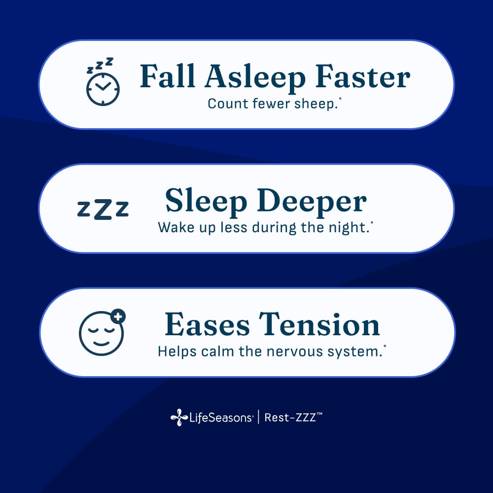 LifeSeasons cápsulas Rest-ZZZ detalle de textura y tamaño para fácil ingestión