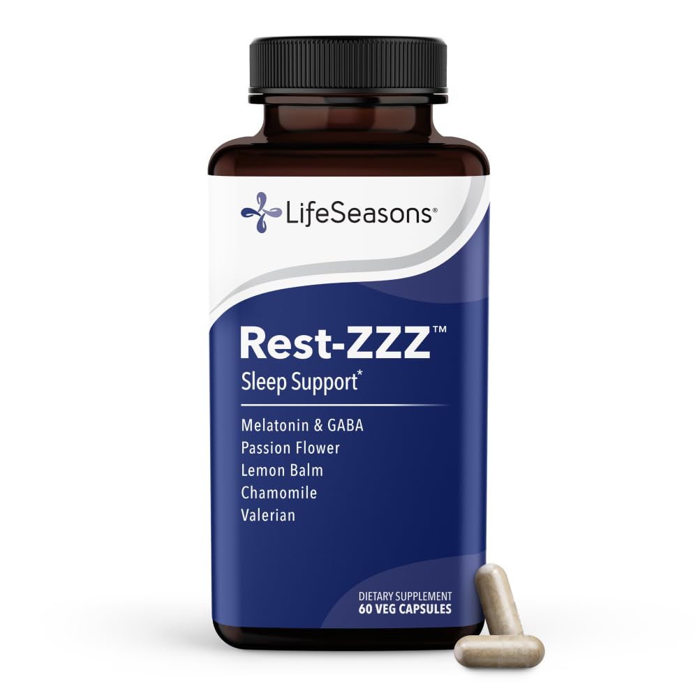 LifeSeasons Rest‑ZZZ vista frontal del envase mostrando diseño y cantidad