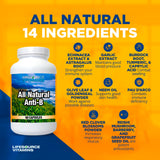 LifeSource Vitamins cápsulas en manos ilustrando dosis fácil de tomar