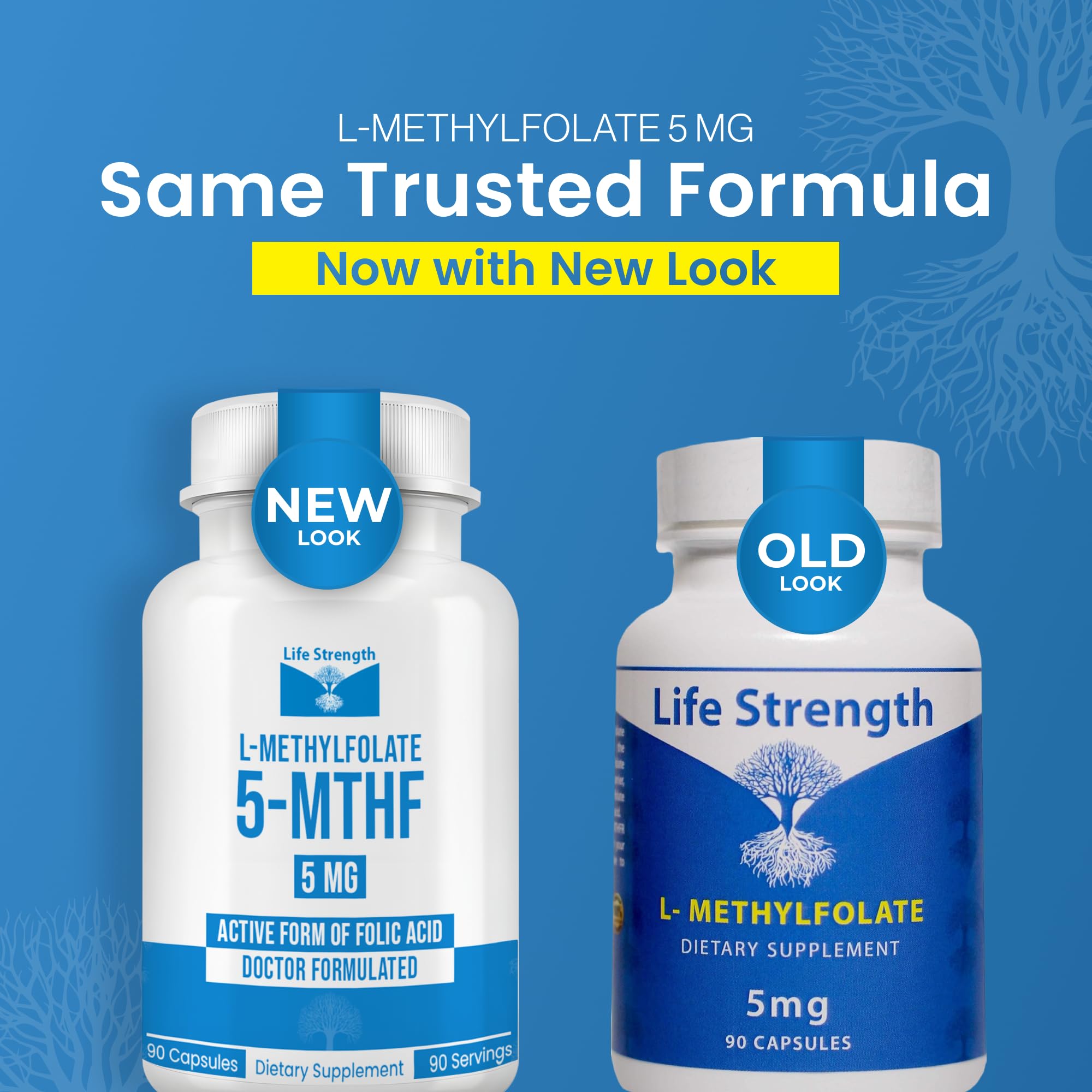 LifeStrength cápsulas junto a una regla para comparar escala visual