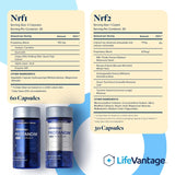 LifeVantage NRF1 primer plano de botella que destaca apoyo mitocondrial