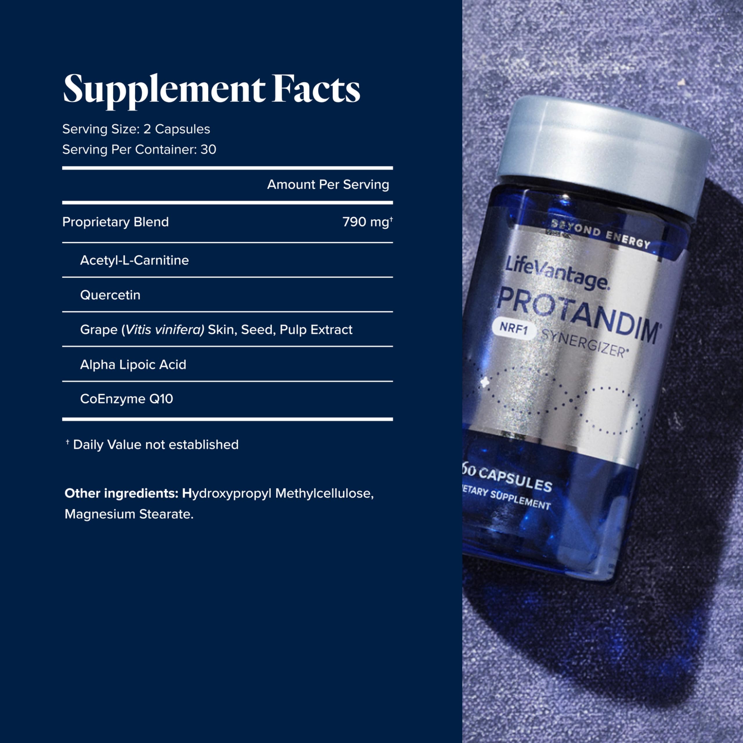 LifeVantage Protandim cápsulas en primer plano destacando la textura y pureza