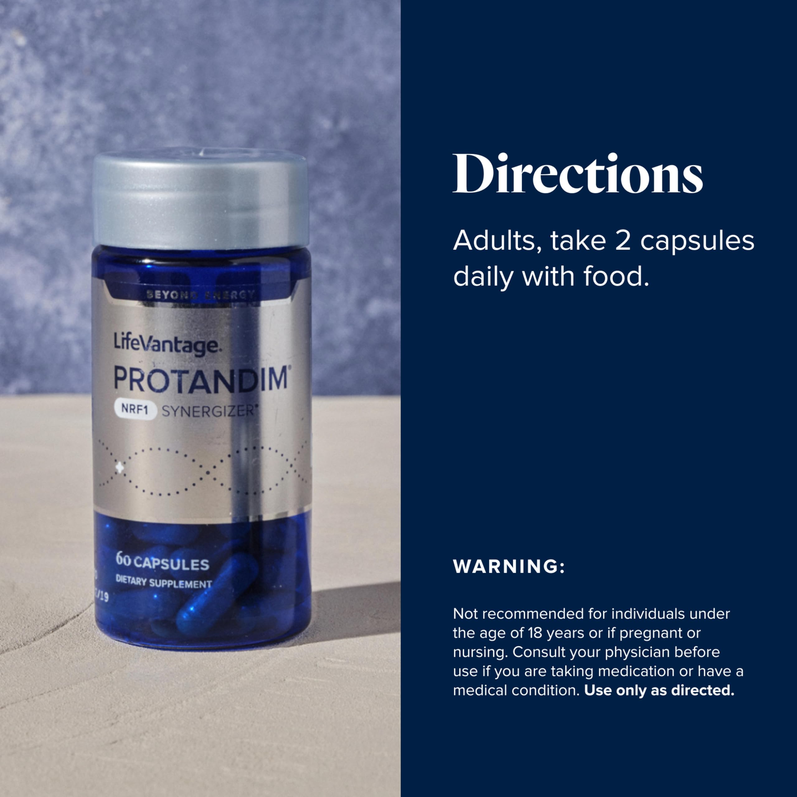 LifeVantage Protandim ambientación con ejercicio sugiriendo apoyo a la vitalidad