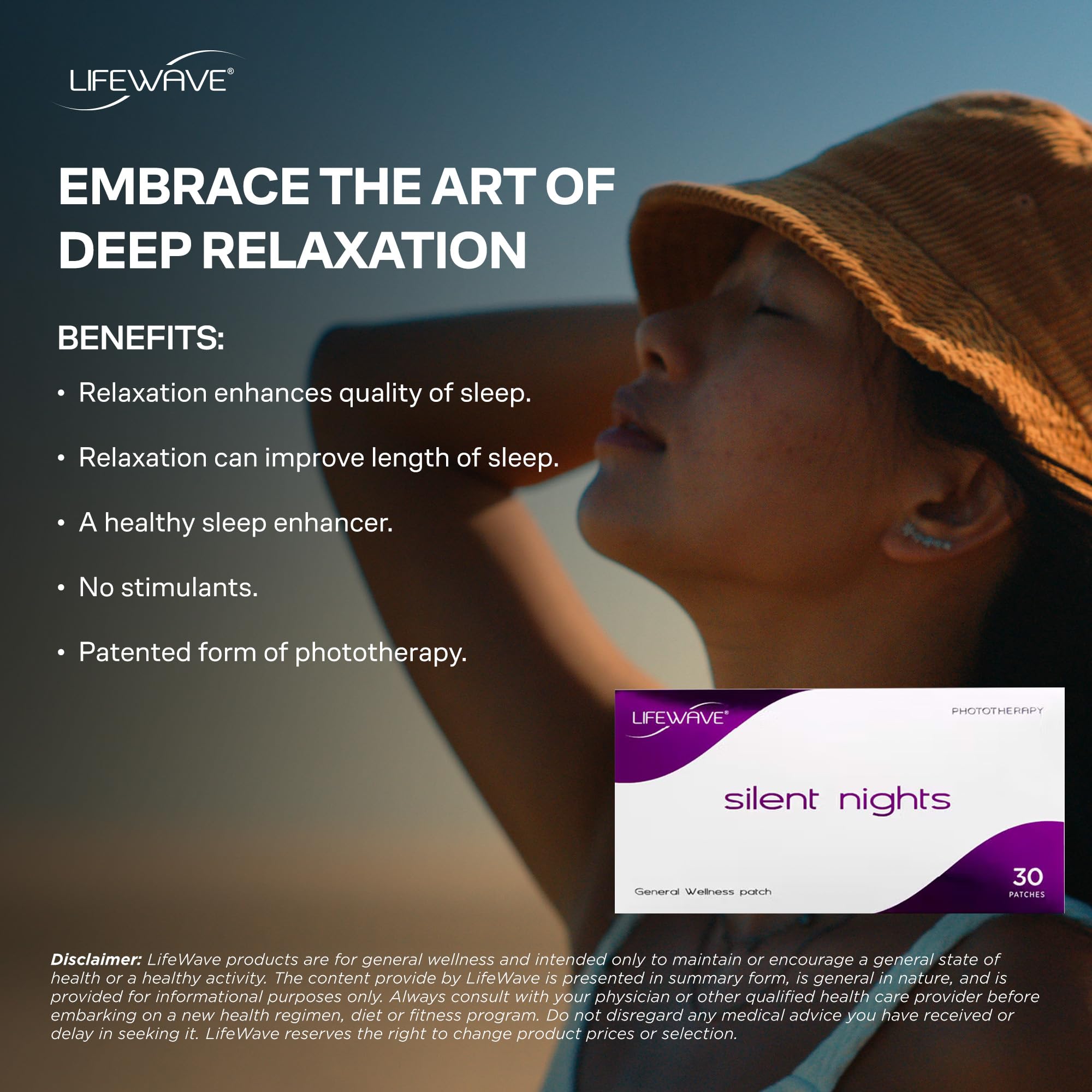 LifeWave parche en mano para comparar tamaño y facilidad de uso