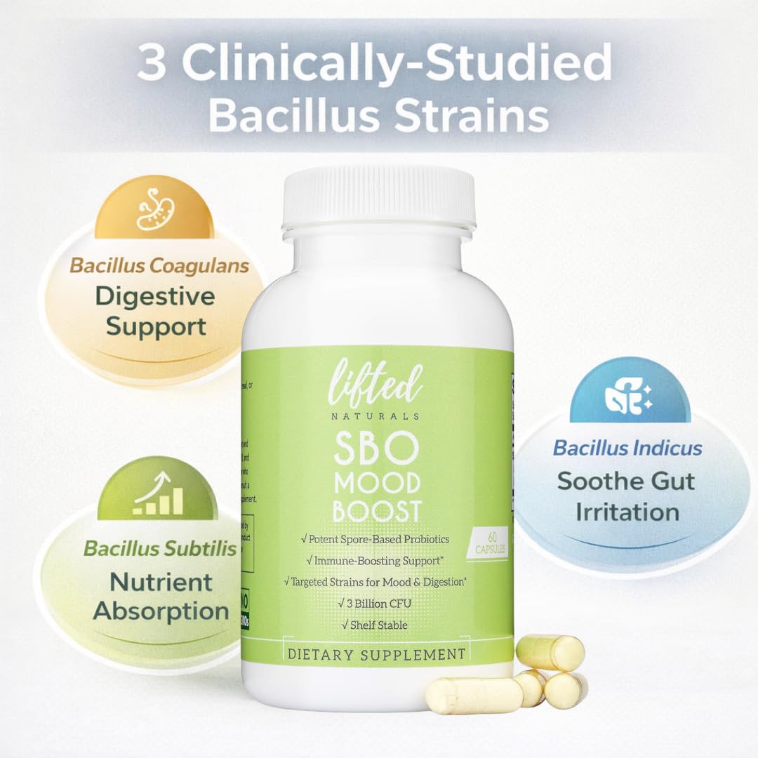 Lifted Naturals detalle de etiqueta con especies Bacillus y ventajas