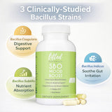 Lifted Naturals detalle de etiqueta con especies Bacillus y ventajas