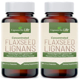 Lignans For Life frasco frontal mostrando etiqueta y cantidad 90 cápsulas