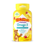 L'il Critters frente del envase mostrando 120 gomitas y beneficios