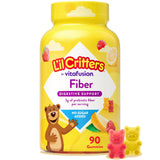 L'il Critters vista frontal del envase que destaca beneficio de fibra