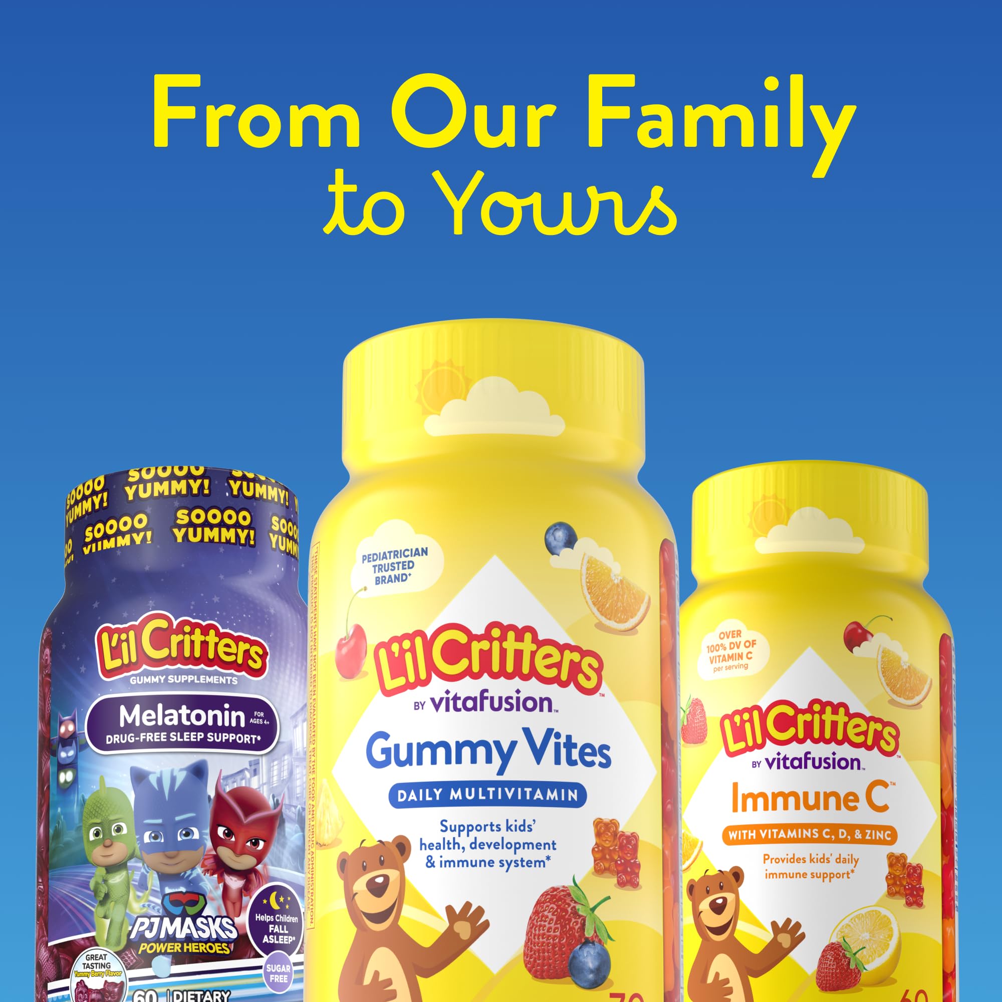 L'il Critters etiqueta de ingredientes resaltando omega‑3 y vitaminas