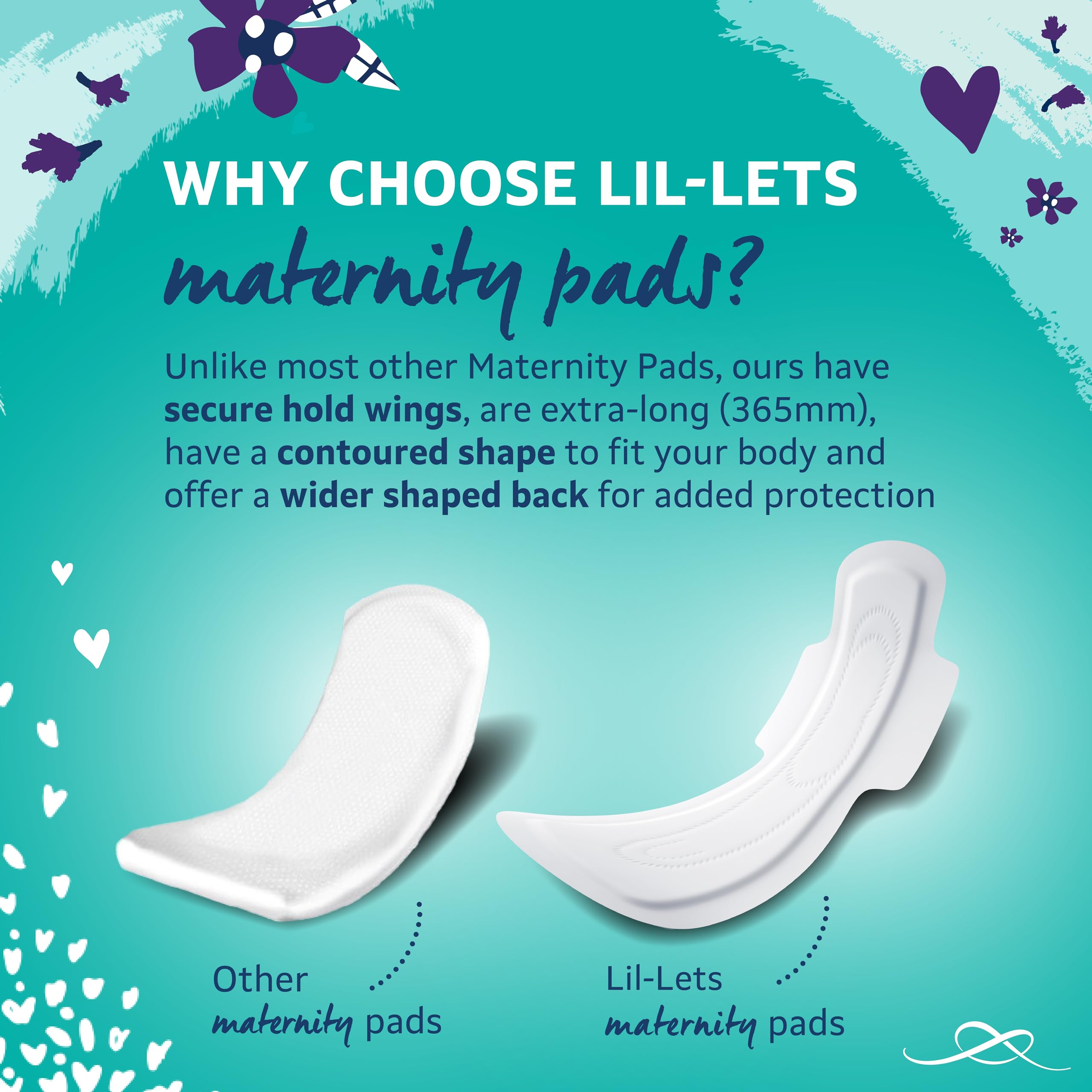 Lil-Lets primer plano del núcleo absorbente para máxima retención