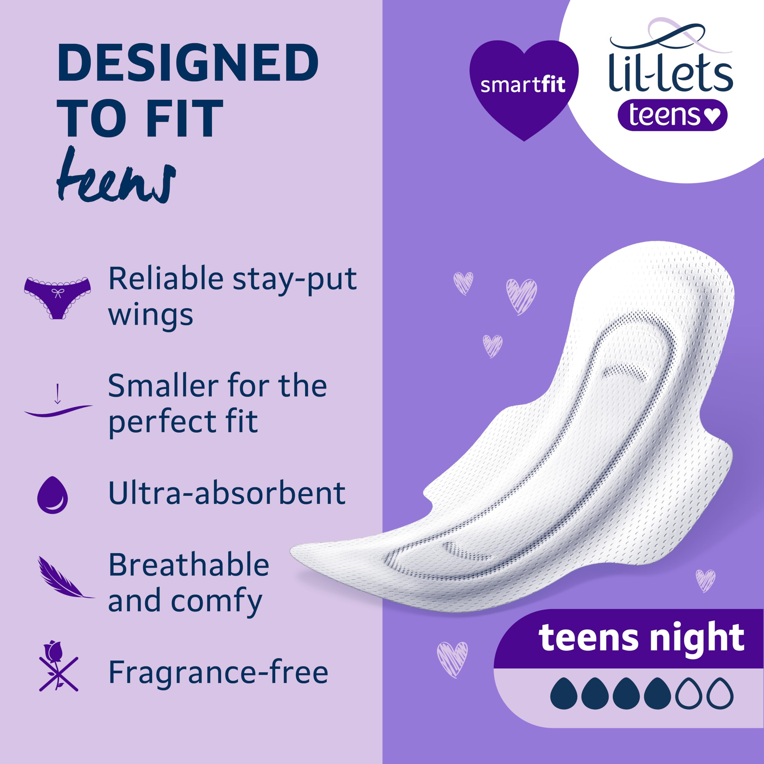 Lil-Lets compresa envuelta individualmente para higiene y discreción