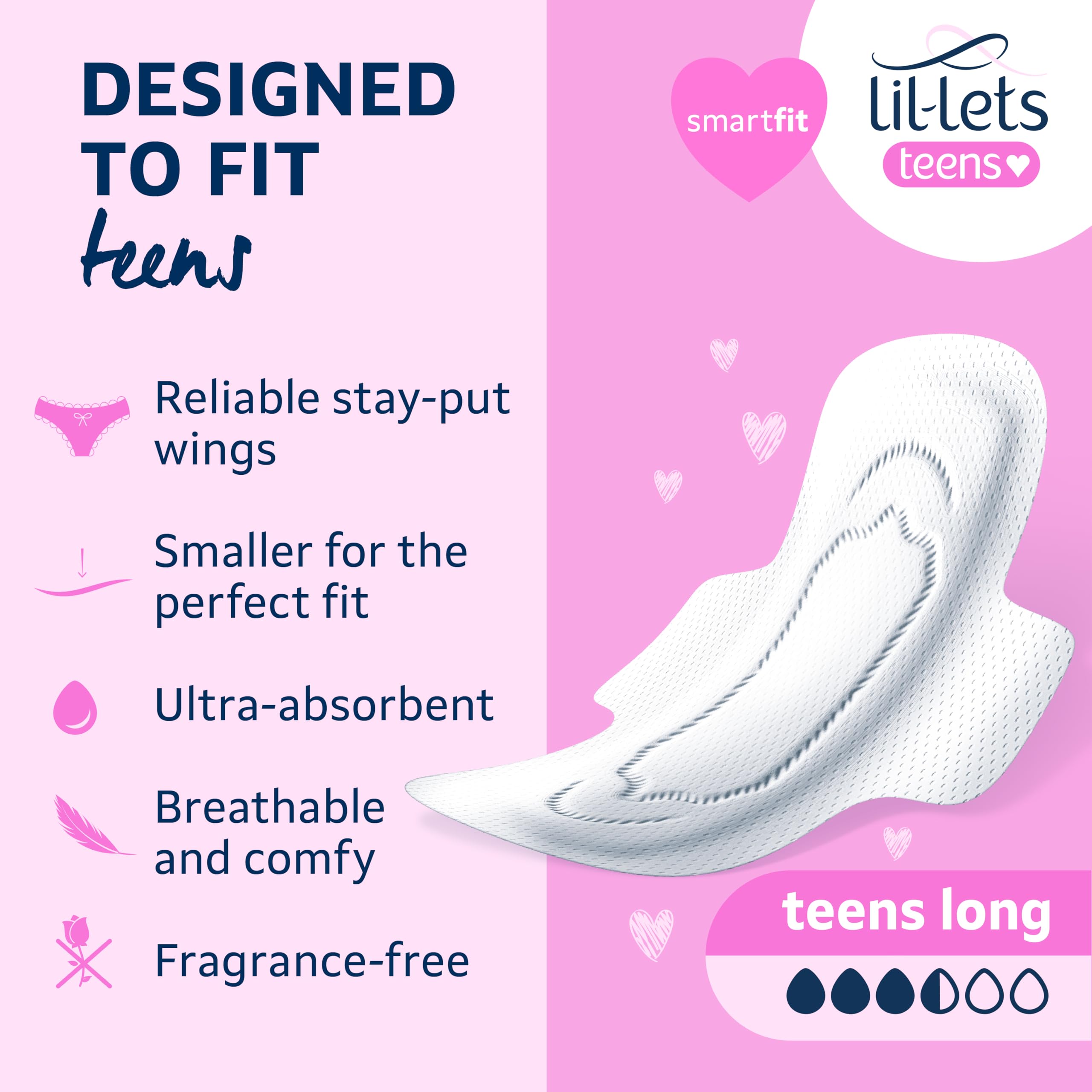 Lil-Lets detalle de las alas que aseguran la compresa y evitan desplazamientos