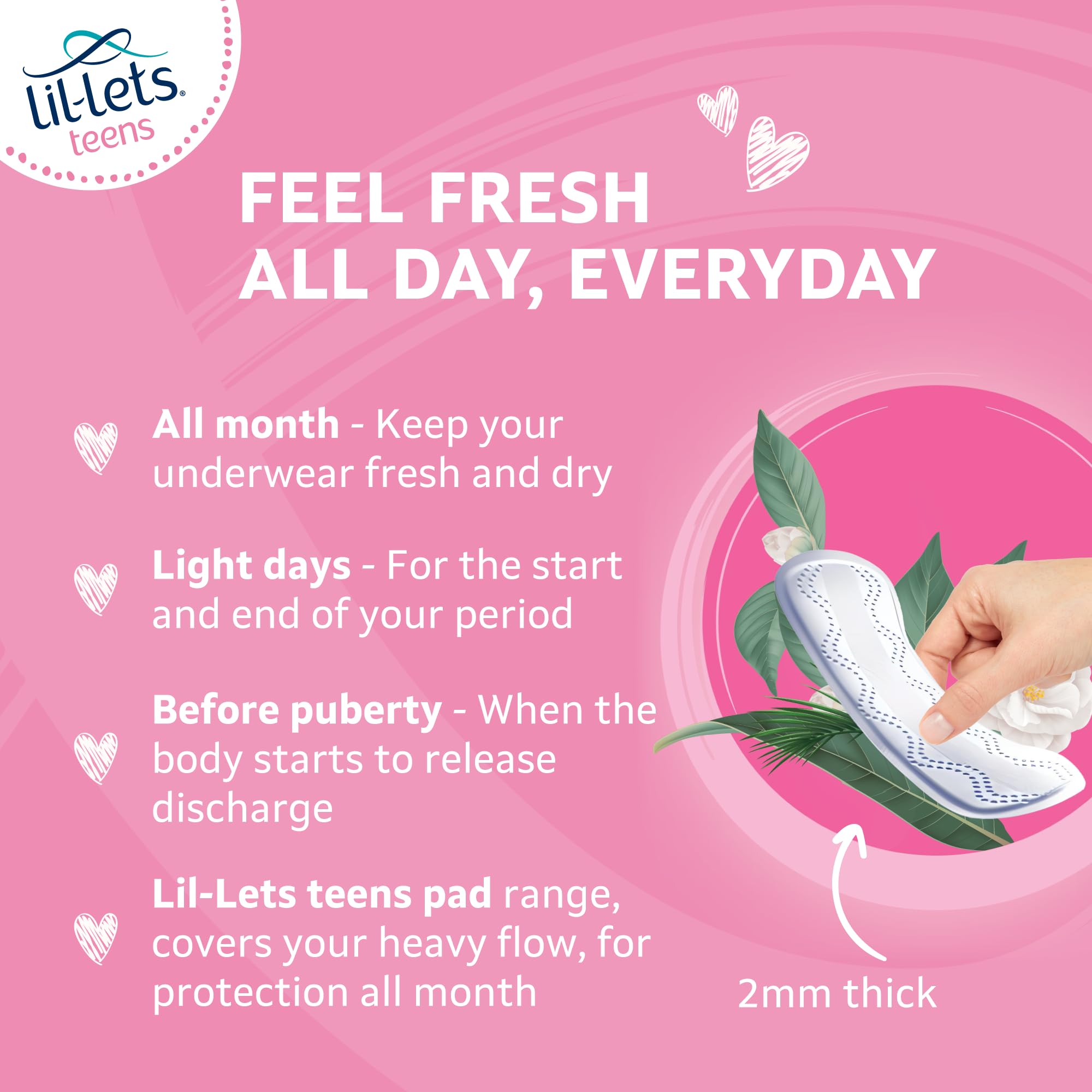 Lil-Lets protector colocado en una panties demostrando ajuste estrecho y discreto