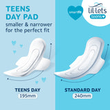 Lil-Lets textura de cubierta suave y transpirable para menos irritación