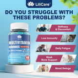 LILICARE mezcla de ingredientes naturales en etiqueta destacando vitaminas y glucosamina