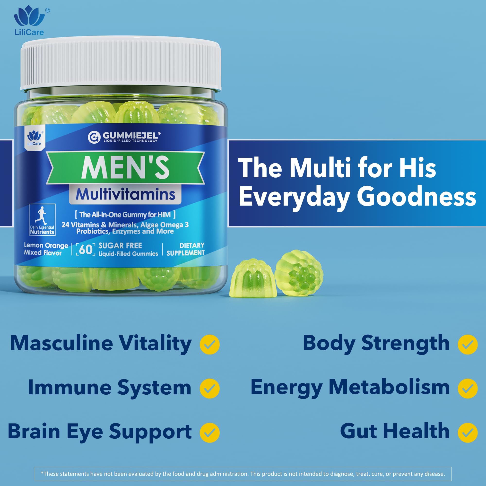 LILICARE etiqueta nutritiva enfocada en vitaminas y minerales clave
