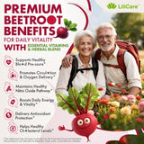 LILICARE frasco abierto con gomitas visibles para consumo diario conveniente