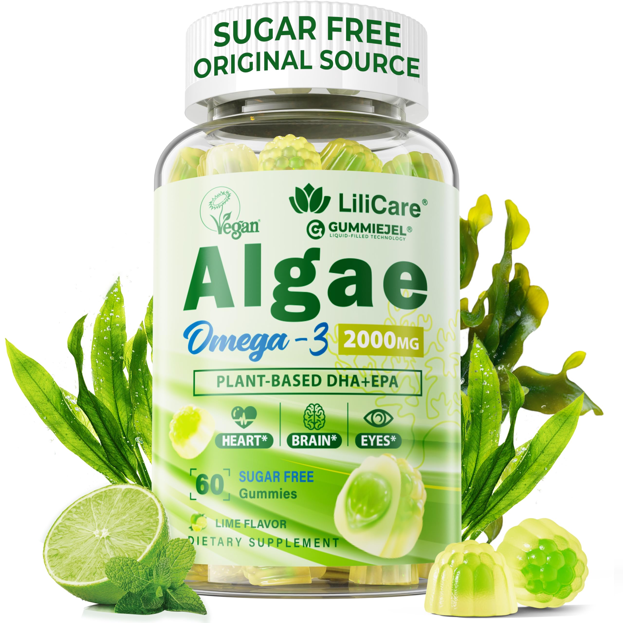 LILICARE frente del envase mostrando dosis y beneficios veganos