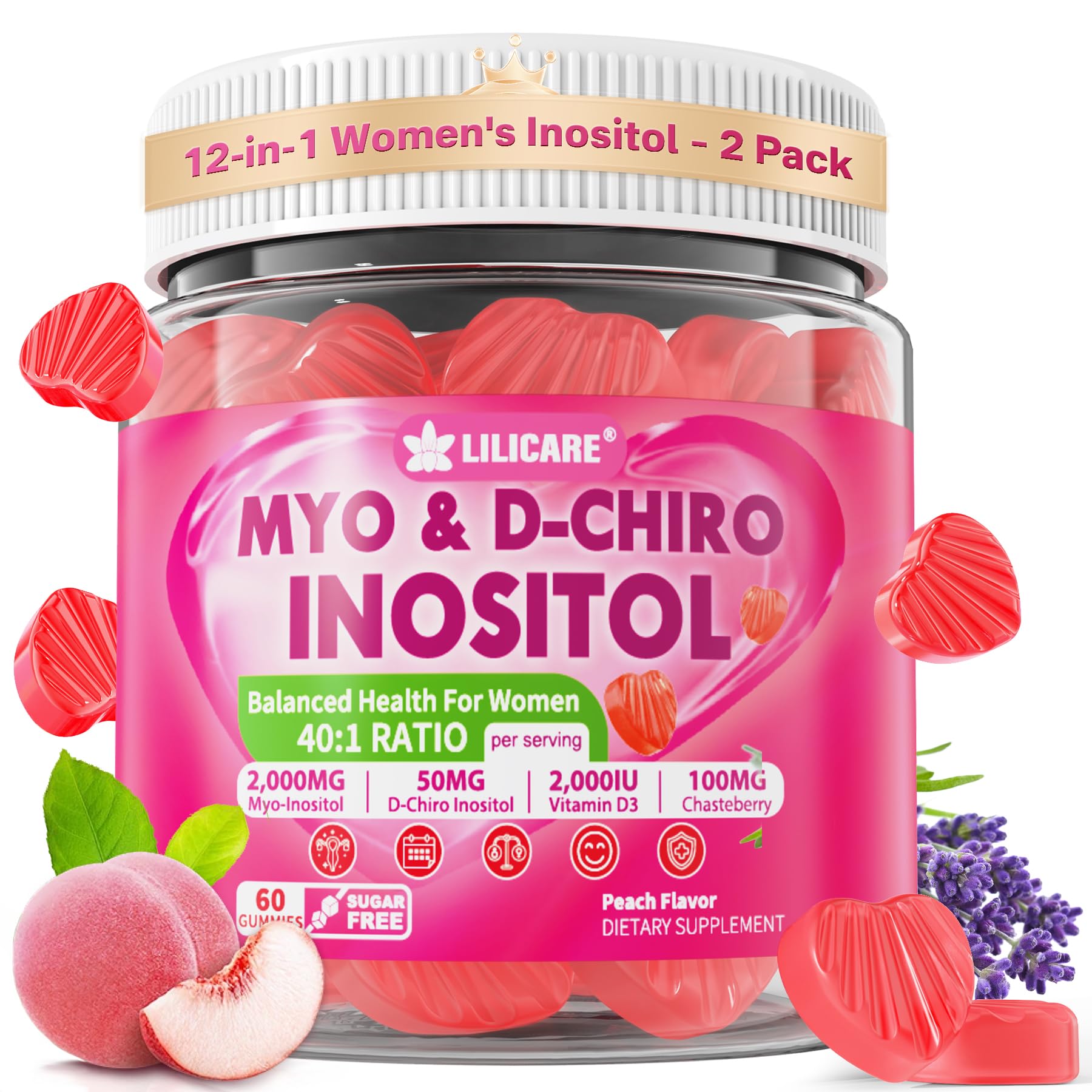 LILICARE empaque frontal mostrando el pack de 2 frascos y beneficios