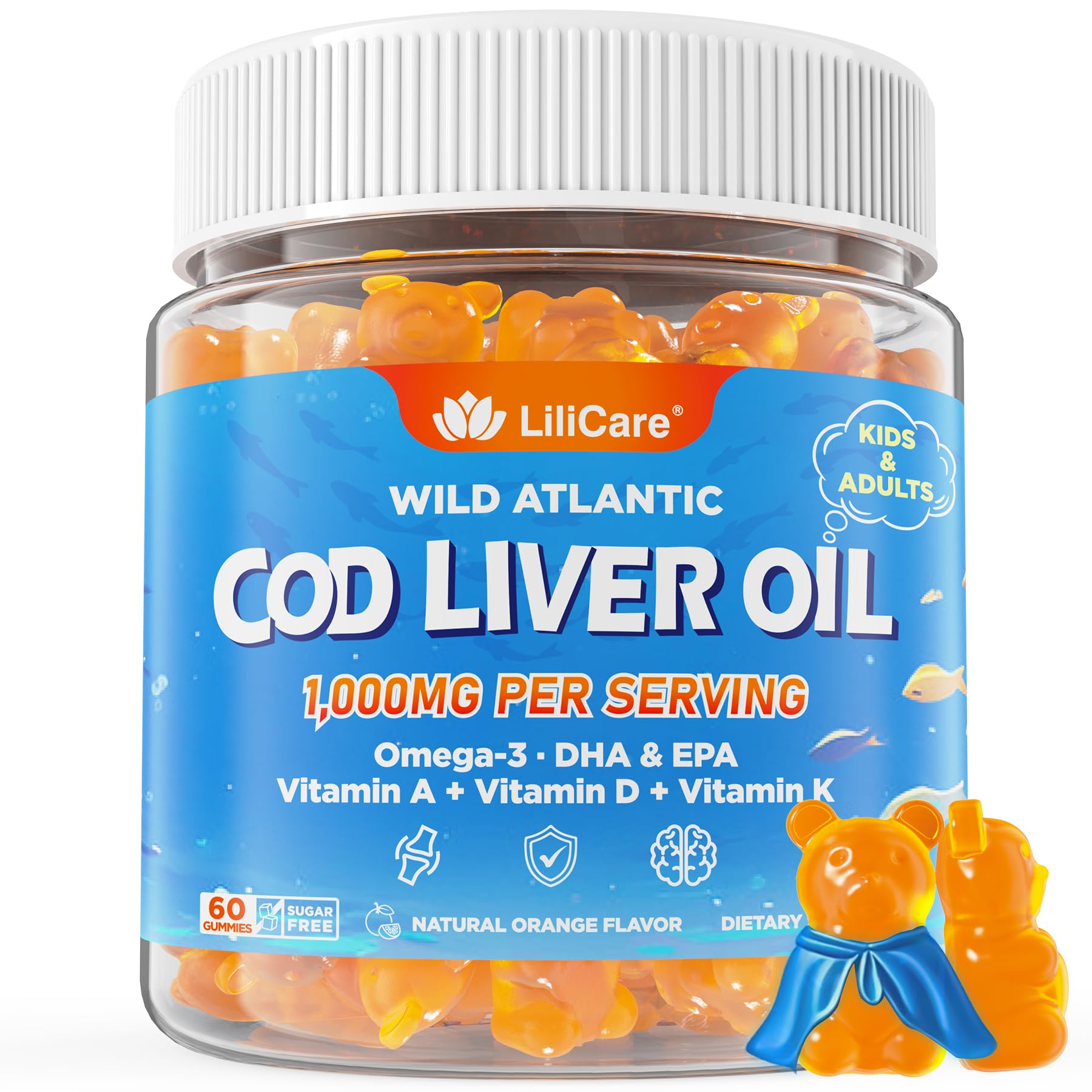 LILICARE envase frontal de gomitas con información clara