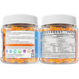 LILICARE niño masticando goma con sonrisa, sabor naranja agradable