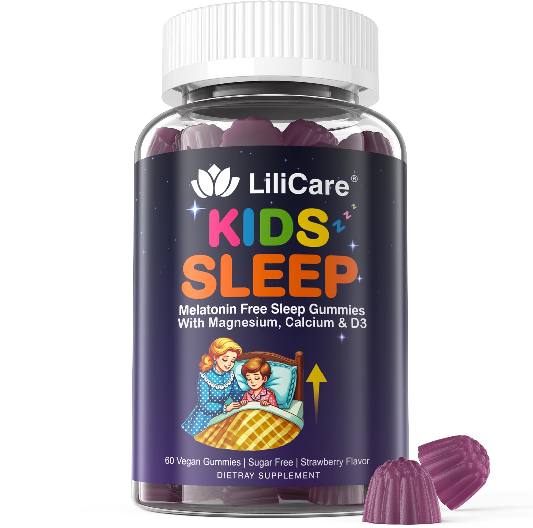 LILICARE frente del empaque mostrando gominolas y beneficios calmantes