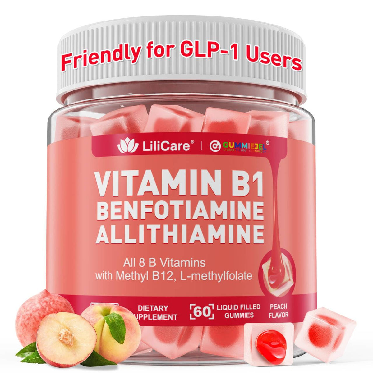LILICARE envase frontal mostrando gomitas sin azúcar y beneficios
