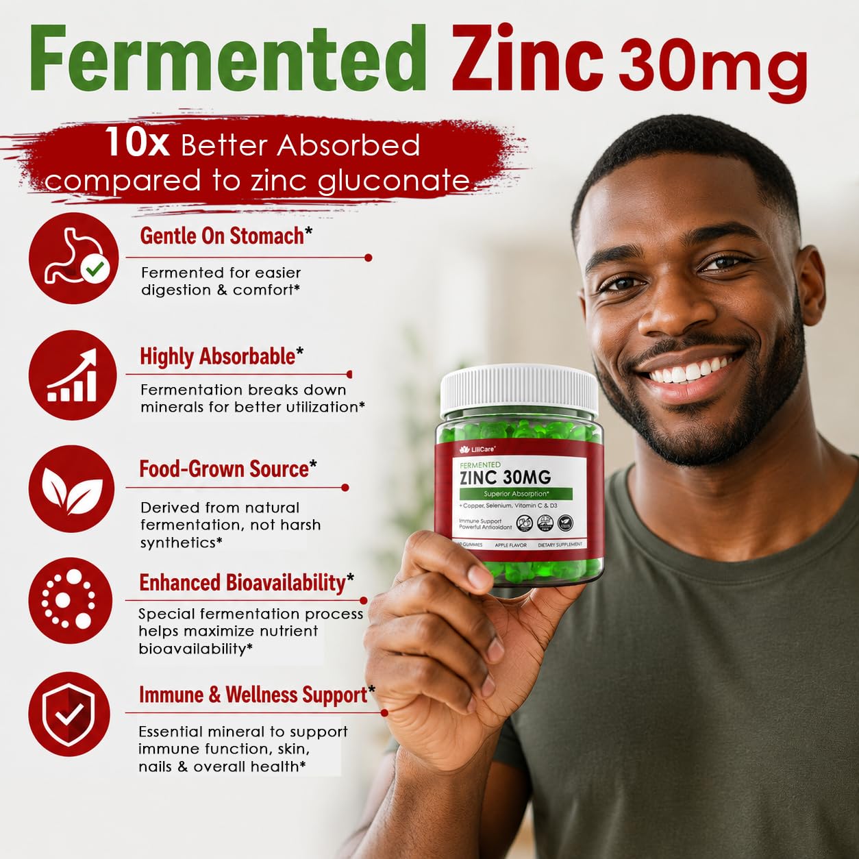 LILICARE gomita en mano lista para consumir, comodidad y sabor natural