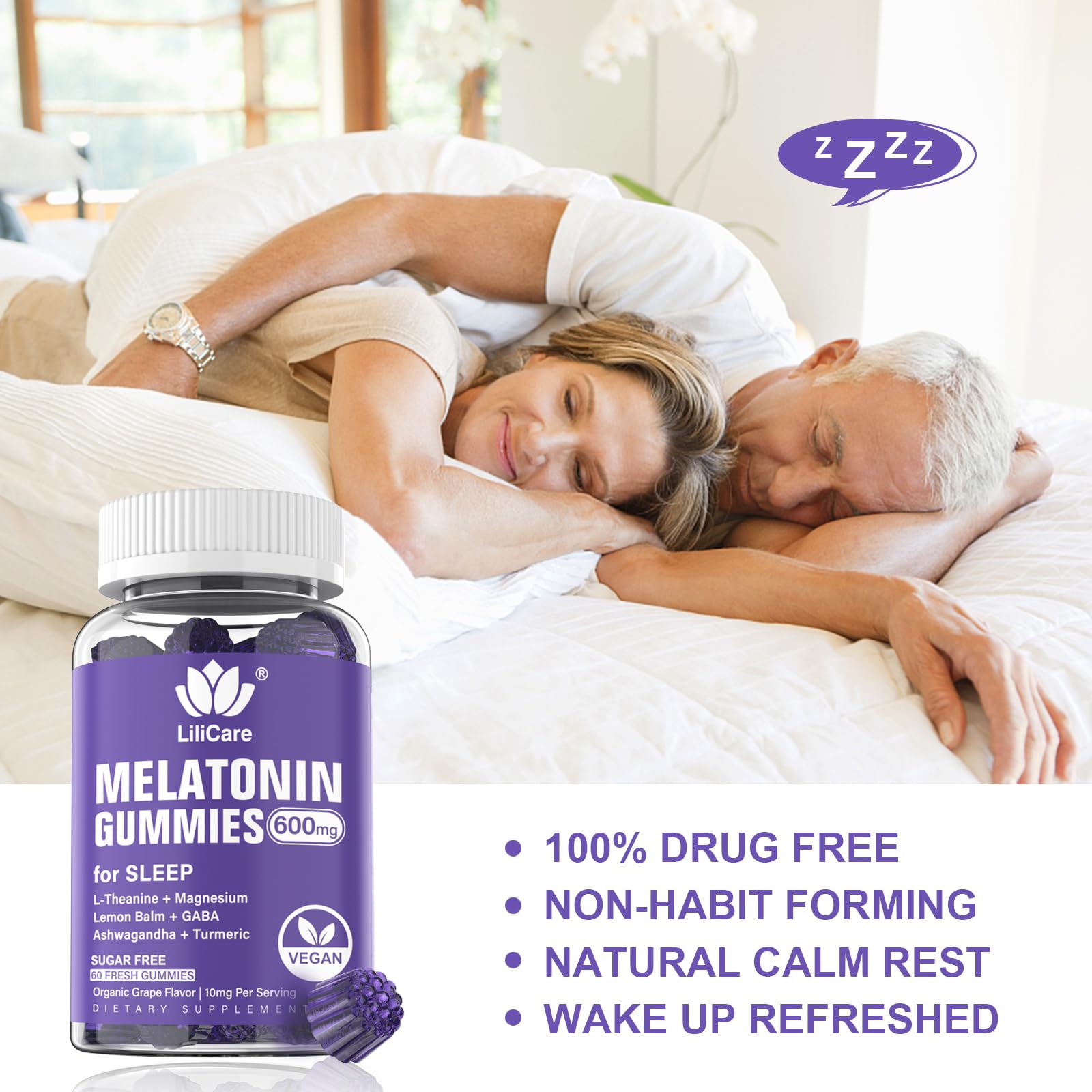 LILICARE gomita sabor uva destacada y aspecto apetecible