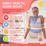 LILICARE gomitas en mesa de desayuno para integración en rutina diaria
