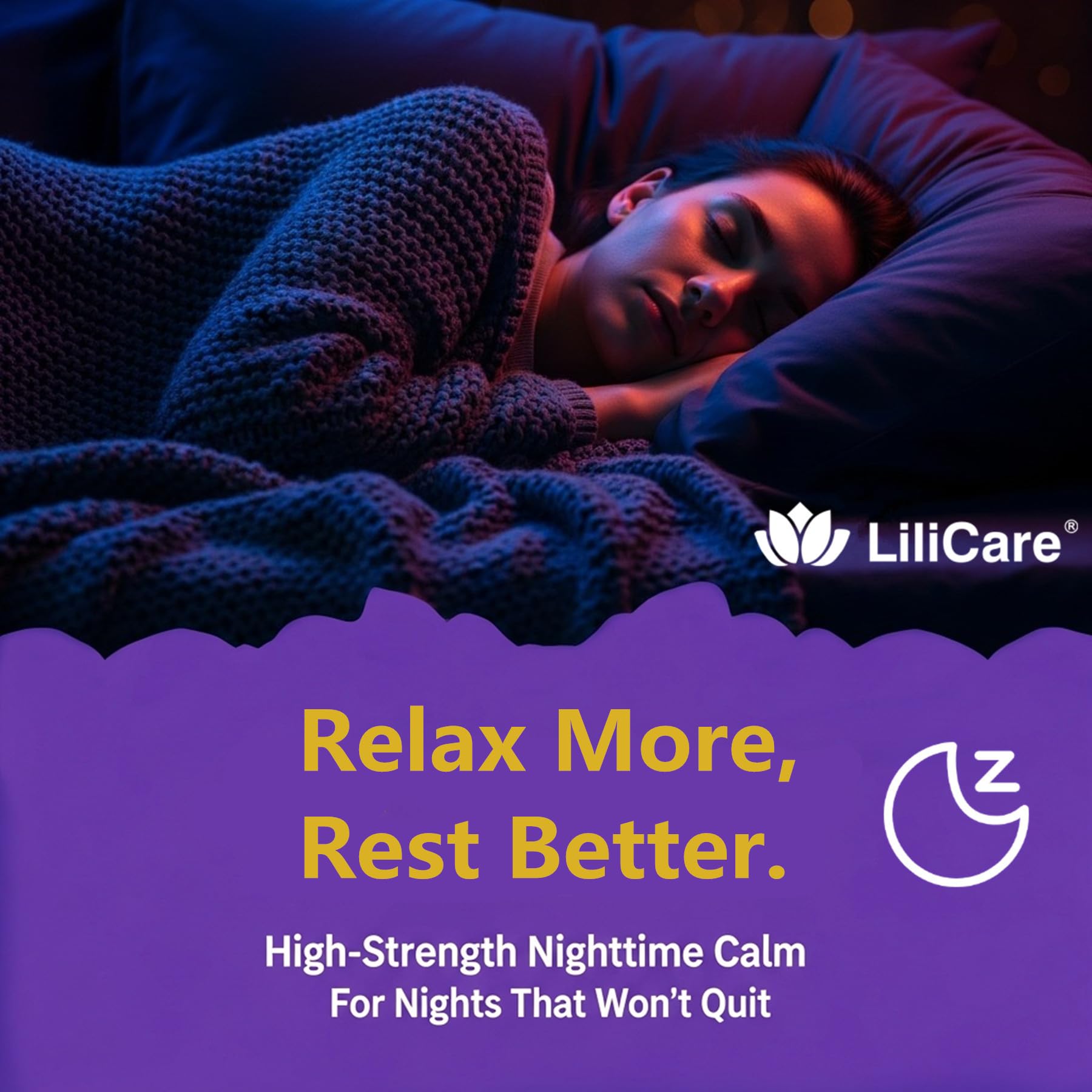 LILICARE ambiente nocturno mostrando uso tranquilo antes de dormir