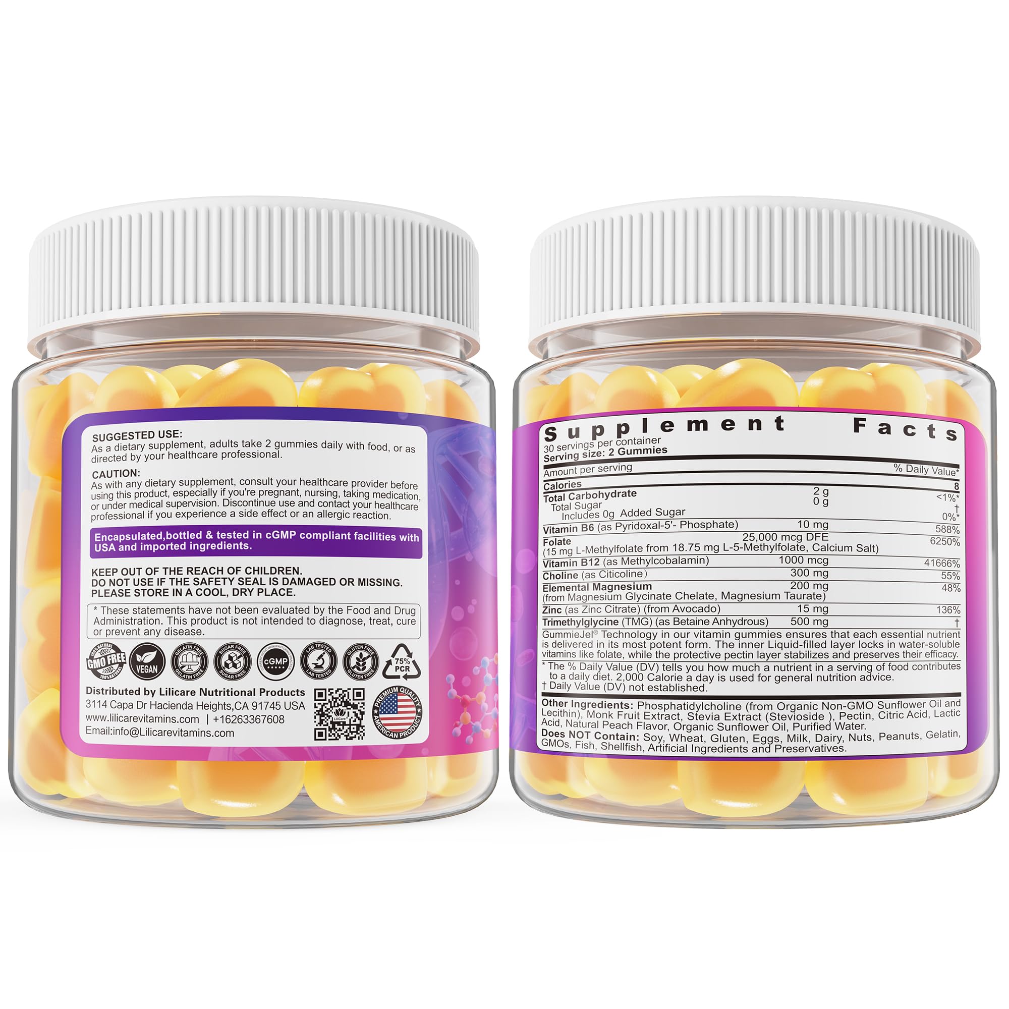 LILICARE composición de ingredientes principales organizada y clara