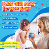 LILICARE niño tomando gomita, aceptación y sabor pensado para niños