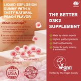 LILICARE primer plano de textura de pectina durazno, sabor natural y sin azúcares