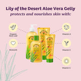 Lily Of The Desert gel aplicándose en manos para sensación de frescor